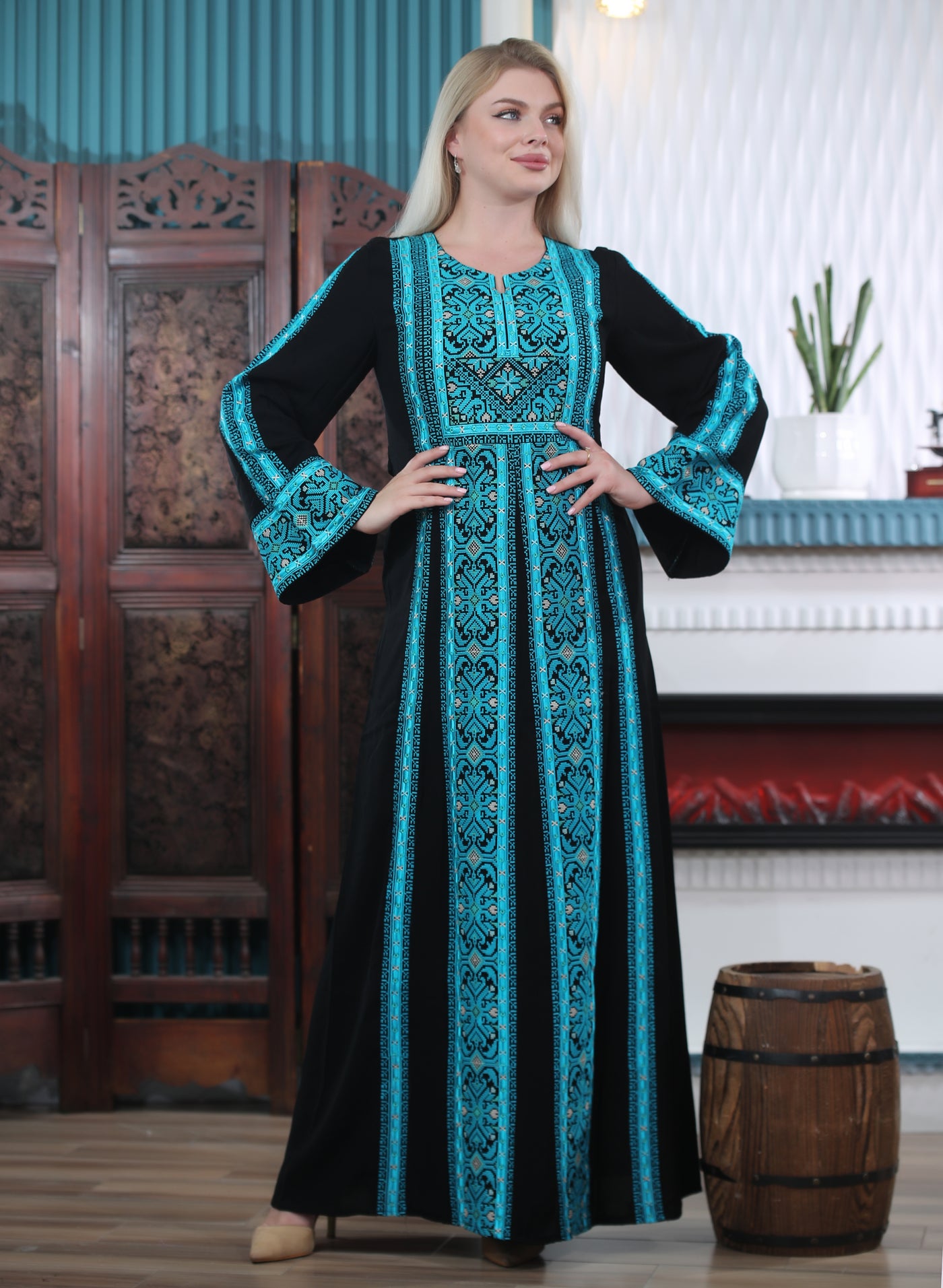 Pearl Of Beit Jala - Embroidered Palestinian style Thobe