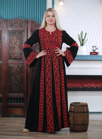 Moon Of Nablus - Embroidered Palestinian style Thobe - JPK Traditions