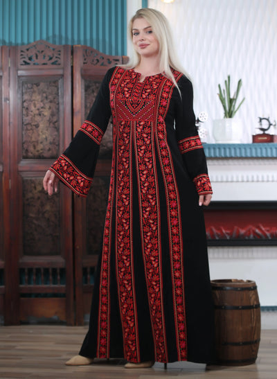 Moon Of Nablus - Embroidered Palestinian style Thobe - JPK Traditions