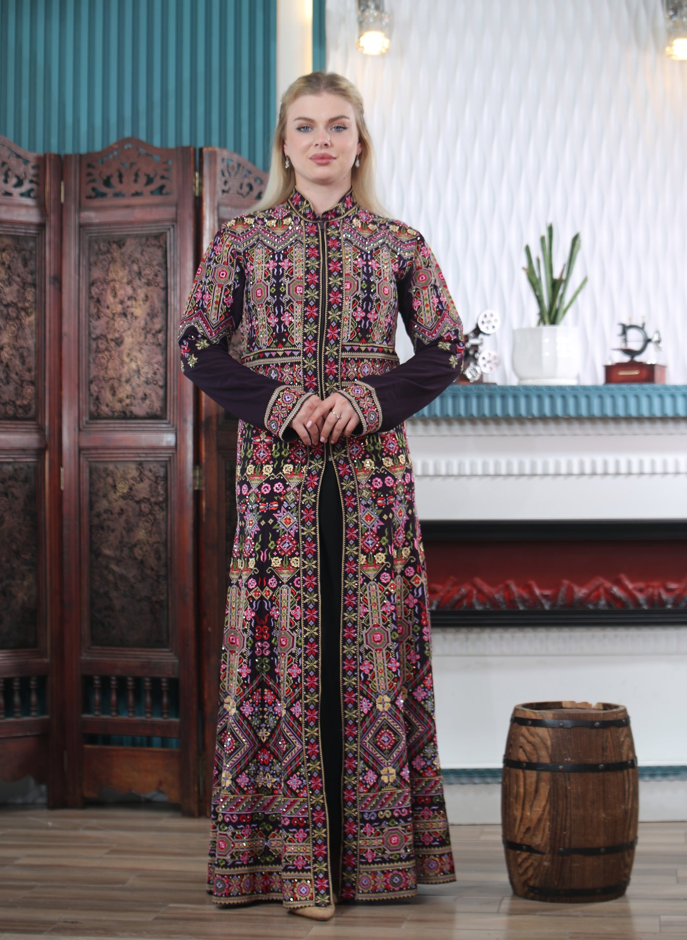 Pearl Of Tulkarem - Embroidered Palestinian style Thobe - JPK Traditions