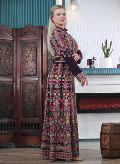 Pearl Of Tulkarem - Embroidered Palestinian style Thobe - JPK Traditions