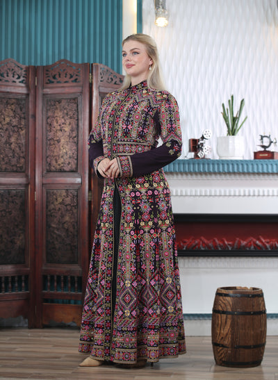 Pearl Of Tulkarem - Embroidered Palestinian style Thobe - JPK Traditions