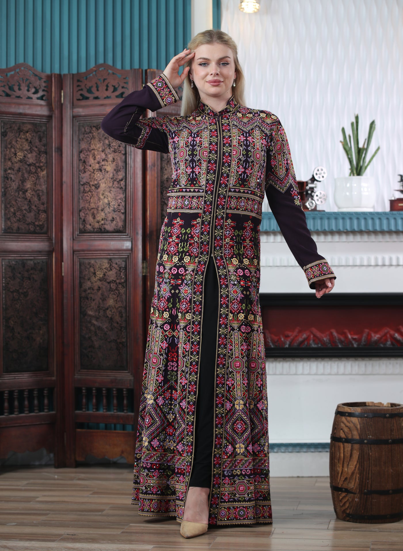 Pearl Of Tulkarem - Embroidered Palestinian style Thobe - JPK Traditions