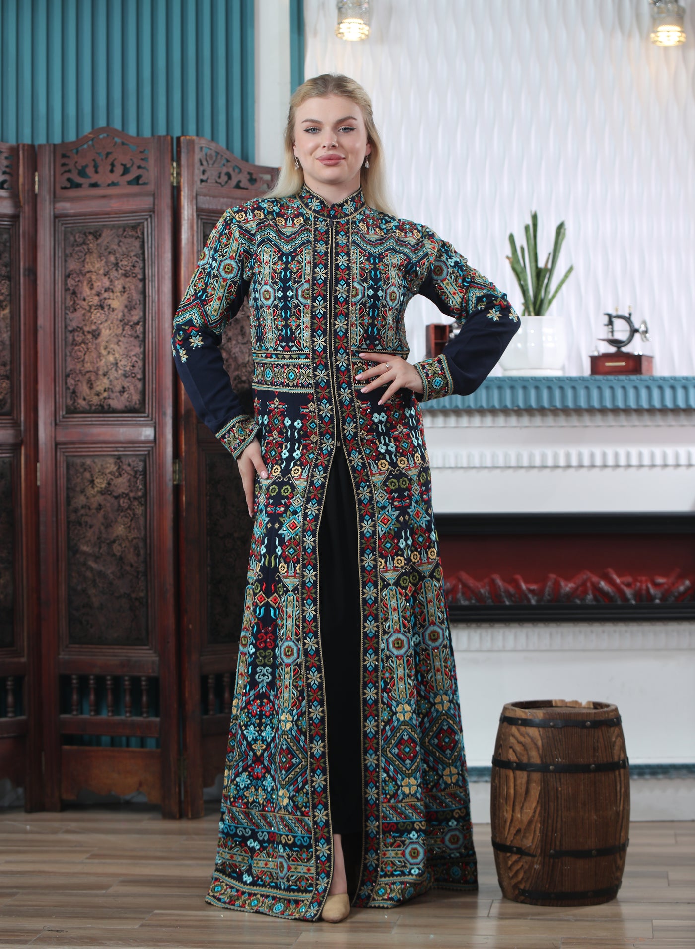 Pearl Of Tulkarem - Embroidered Palestinian style Thobe - JPK Traditions