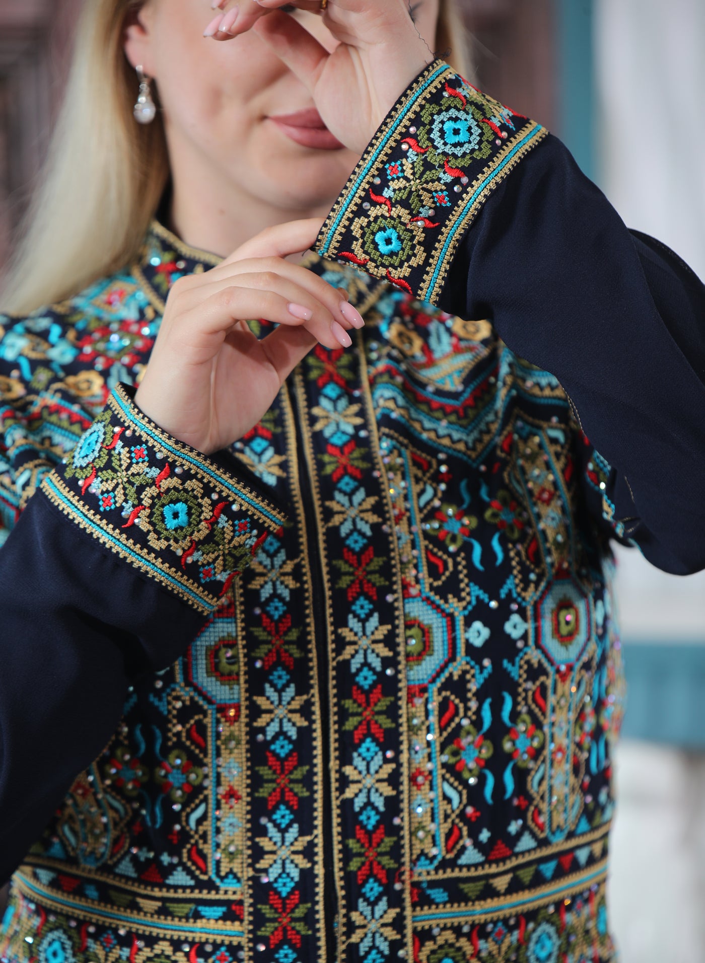 Pearl Of Tulkarem - Embroidered Palestinian style Thobe - JPK Traditions