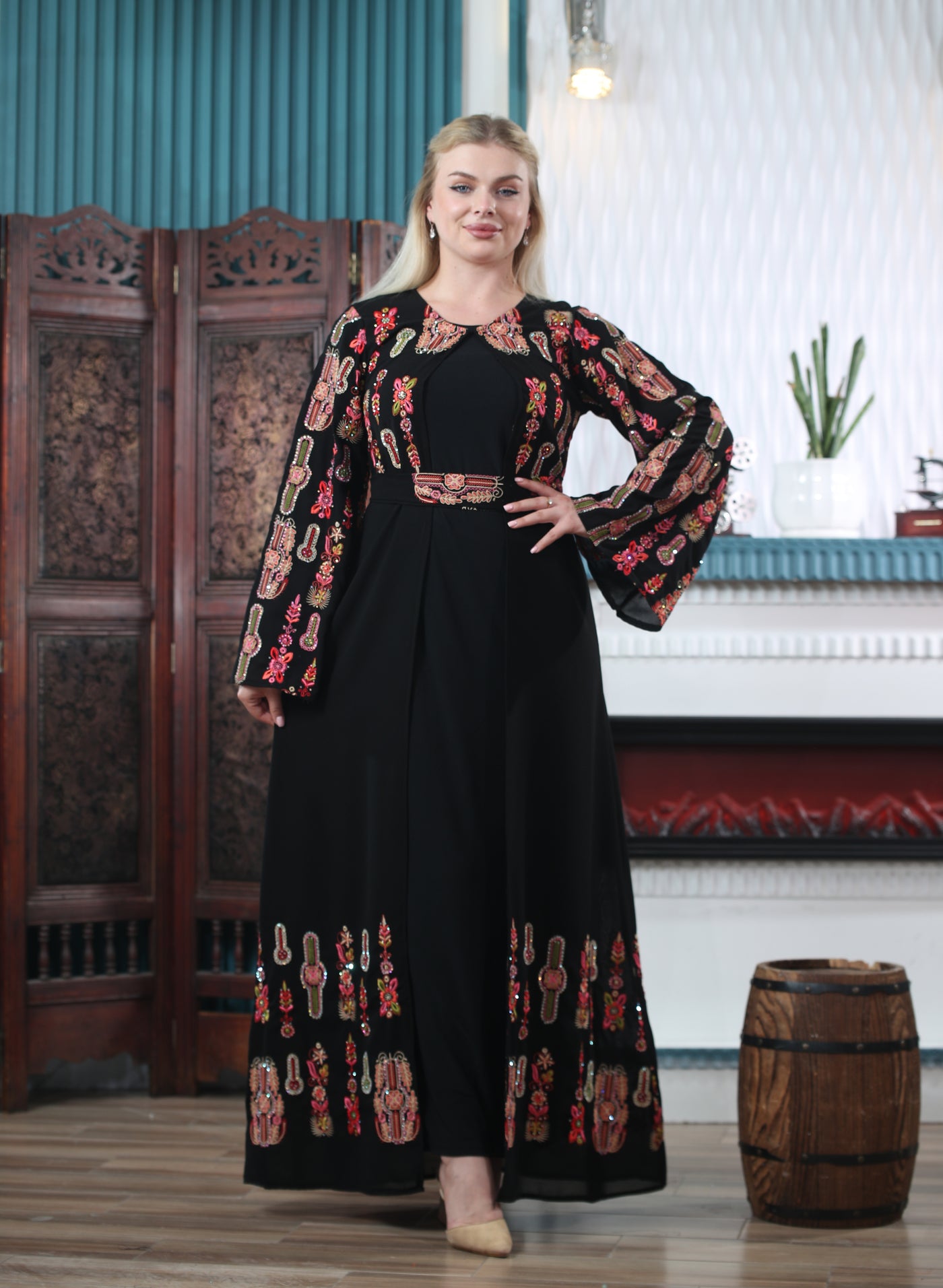 Grace Of Hebron - Embroidered Palestinian Kaftan/Thobe