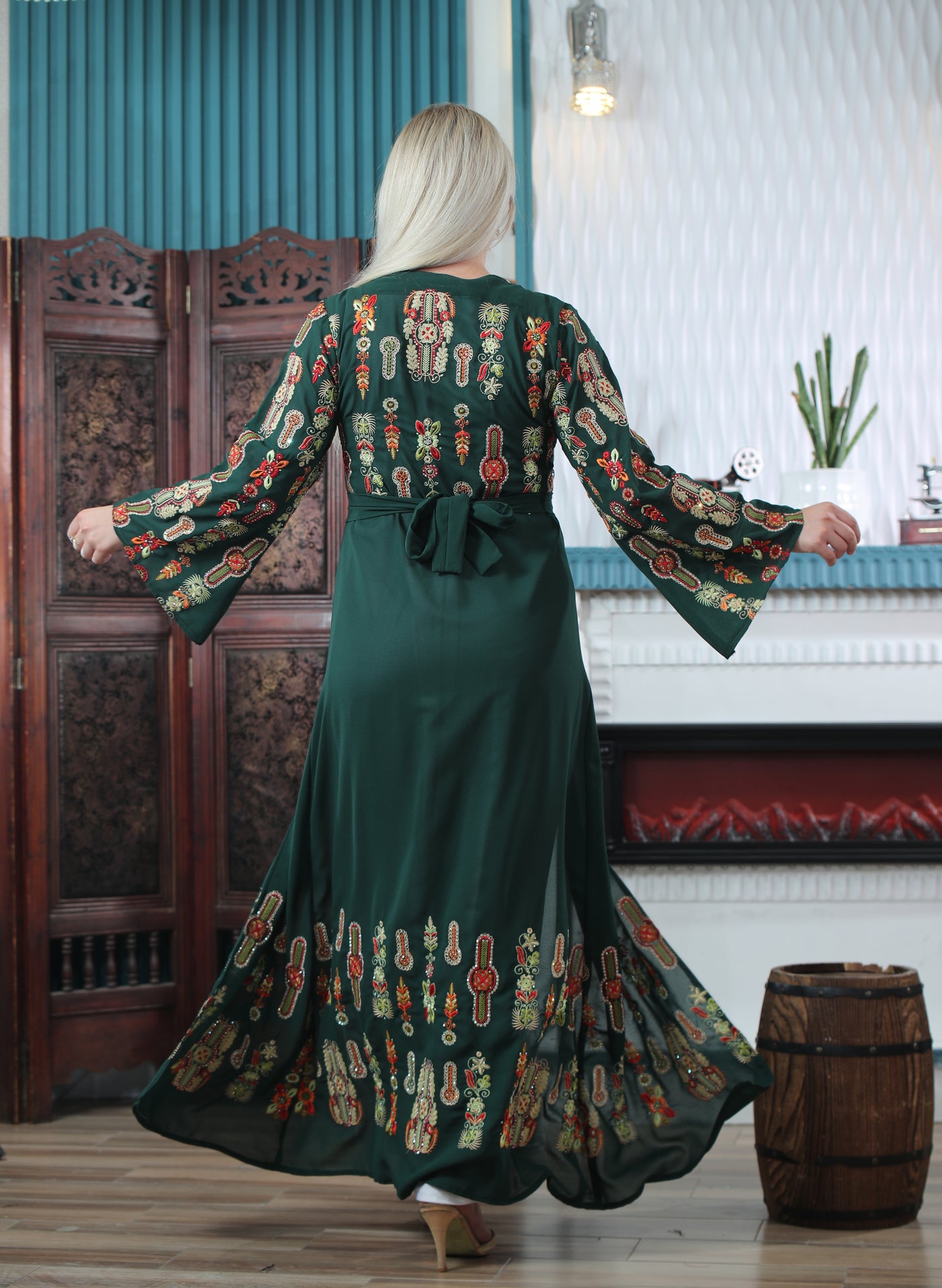 Grace Of Hebron - Embroidered Palestinian Kaftan/Thobe