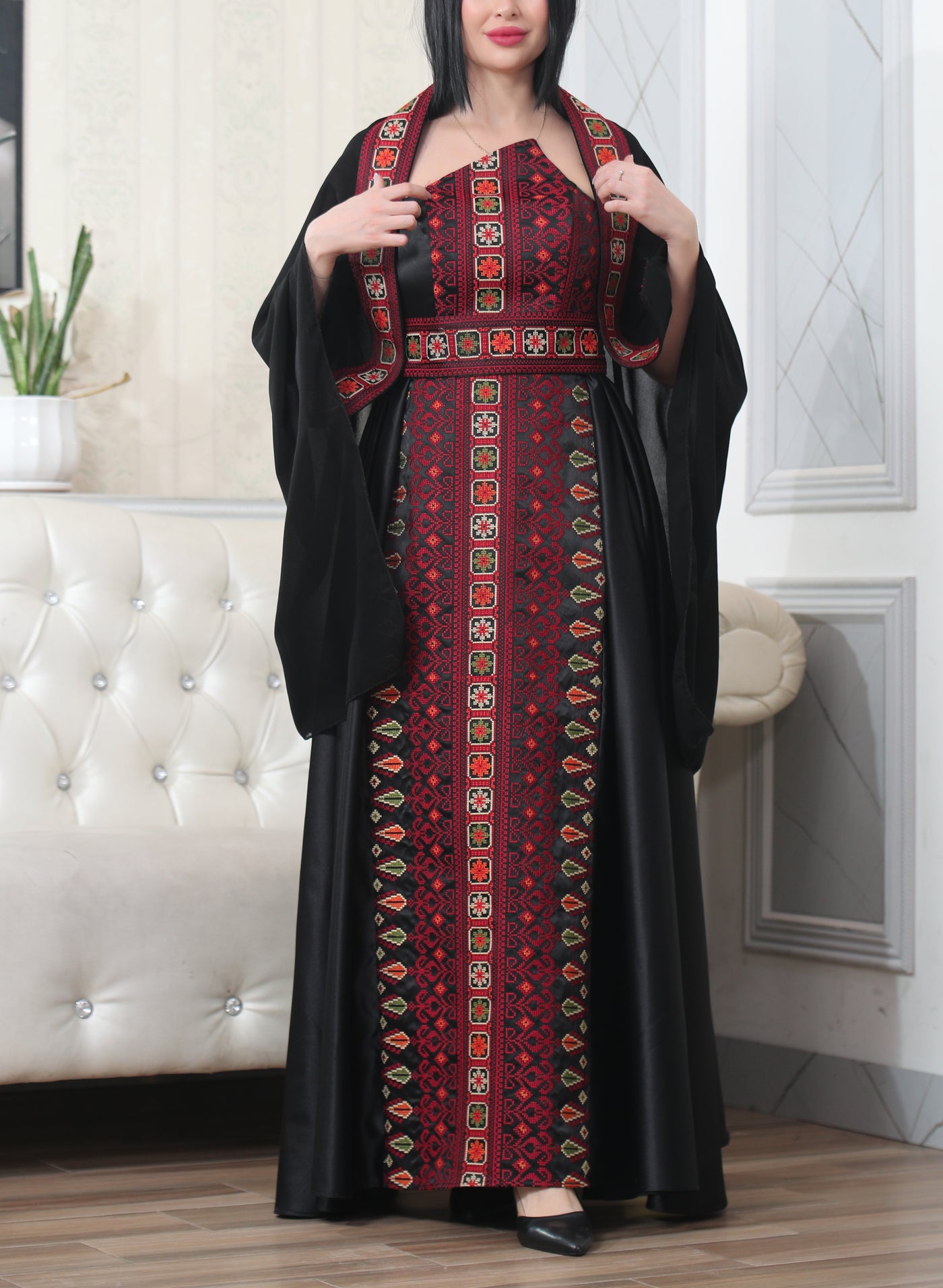 Pearl Of Ramallah - Embroidered Palestinian style Thobe