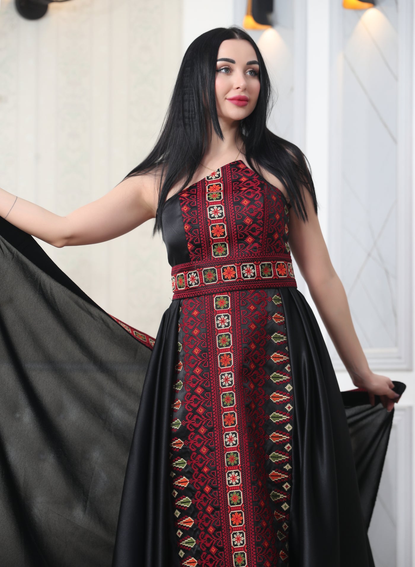 Pearl Of Ramallah - Embroidered Palestinian style Thobe