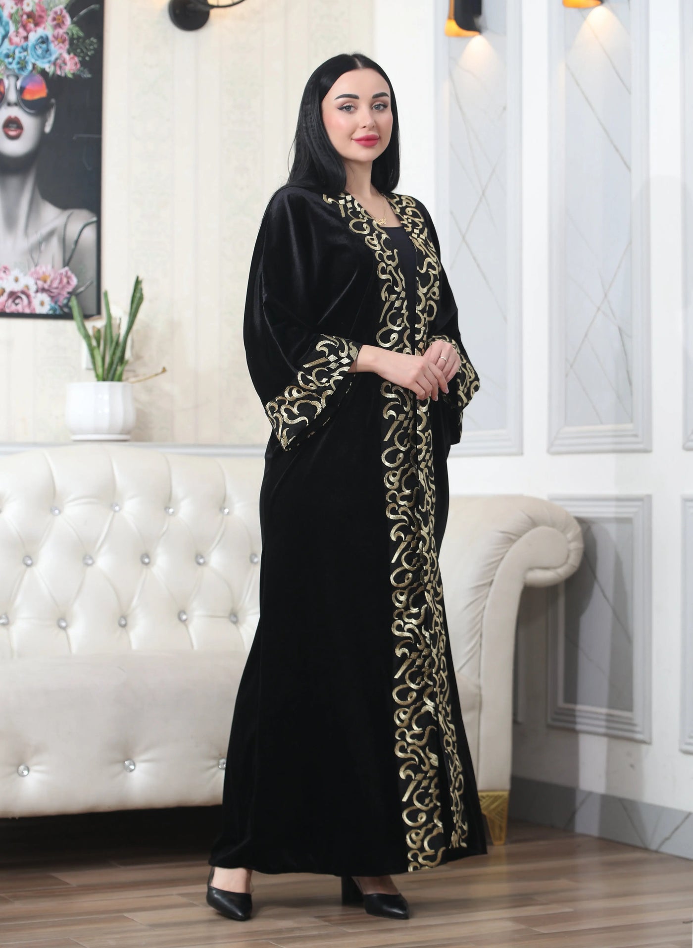 Bisht Al Arab 2- Embroidered Palestinian style Bisht/Abaya - JPK Traditions