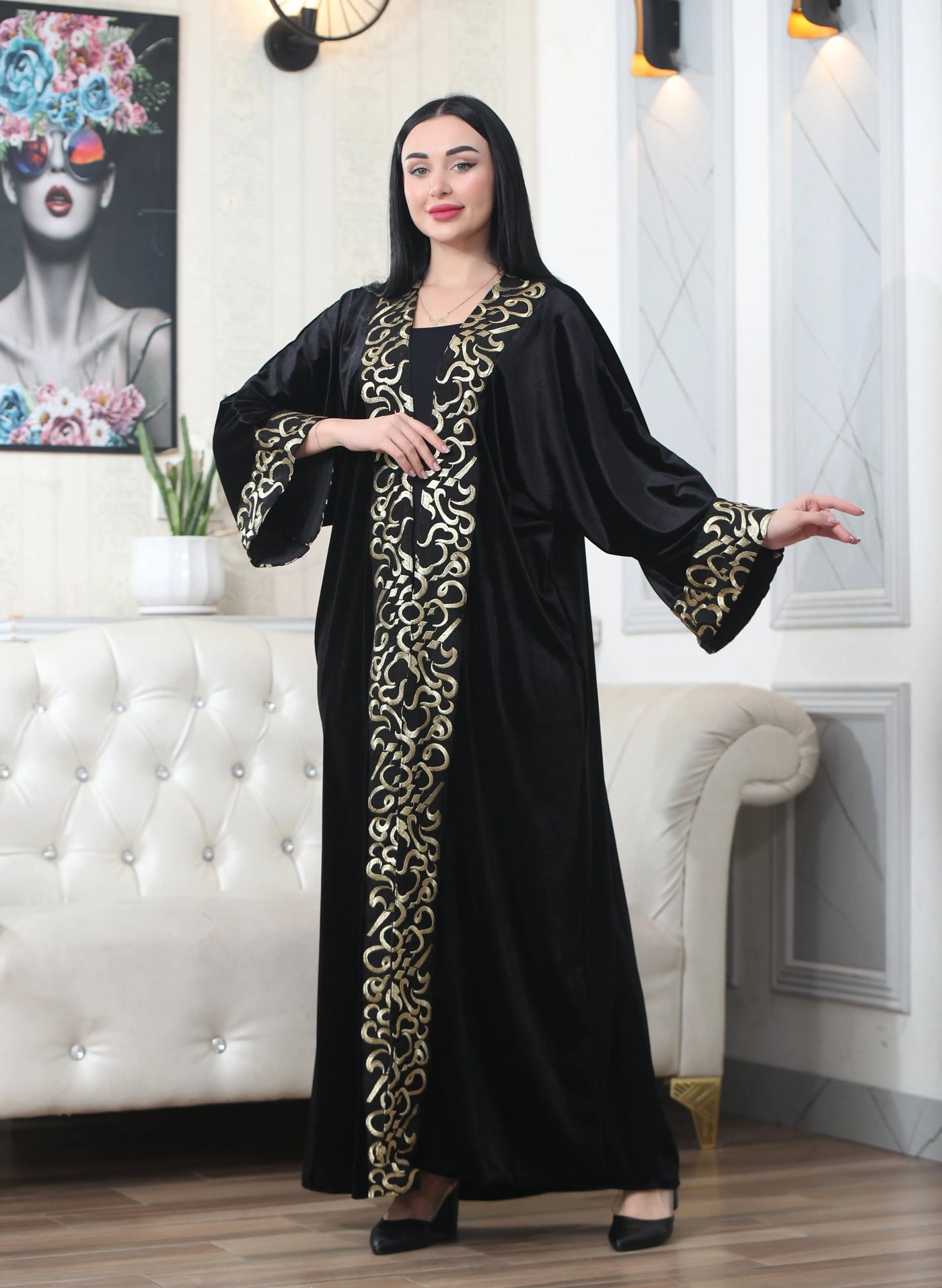 Bisht Al Arab 2- Embroidered Palestinian style Bisht/Abaya - JPK Traditions