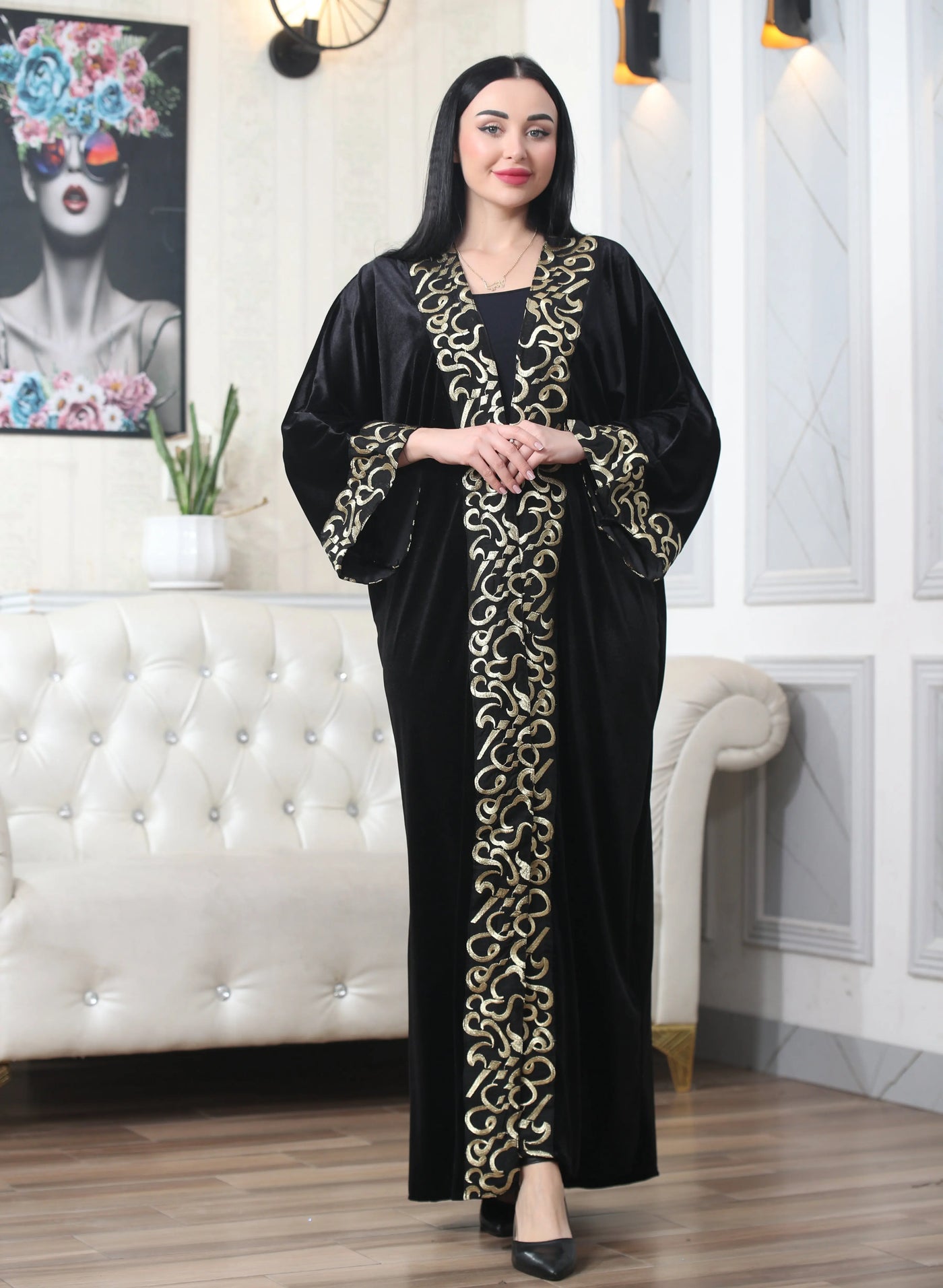 Bisht Al Arab 2- Embroidered Palestinian style Bisht/Abaya - JPK Traditions