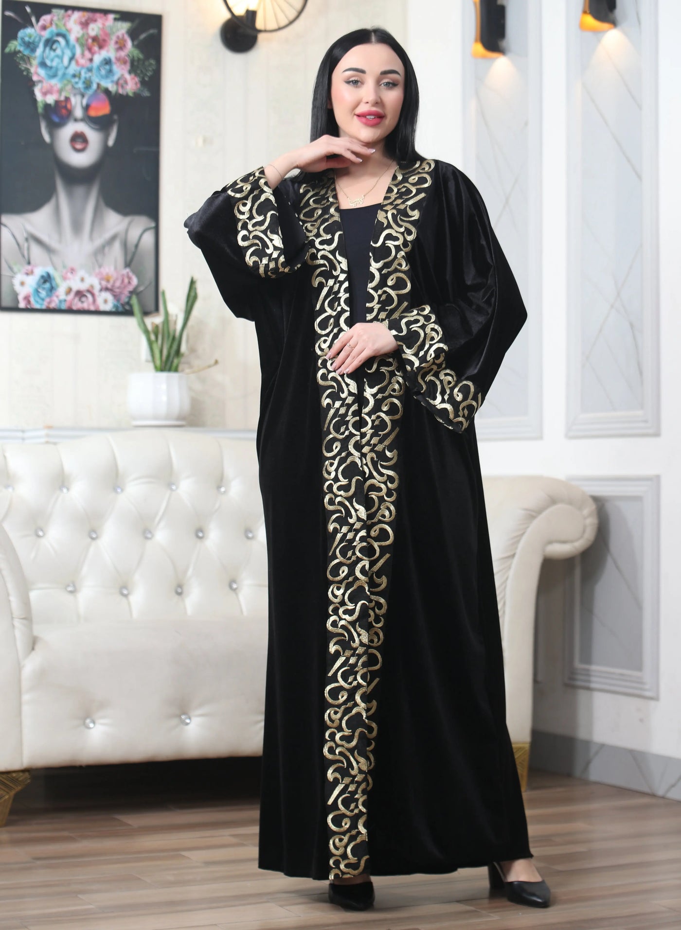 Bisht Al Arab 2- Embroidered Palestinian style Bisht/Abaya - JPK Traditions