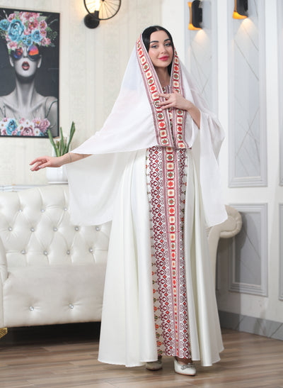 Pearl Of Ramallah - Embroidered Palestinian style Thobe