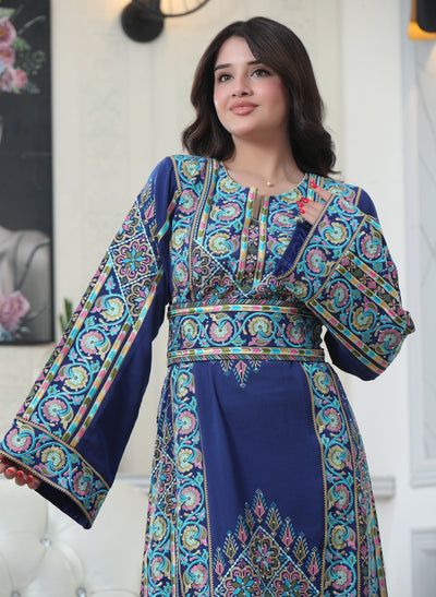 Blooms Of Jerusalem Thobe - High Quality Embroidered Palestinian Thobe