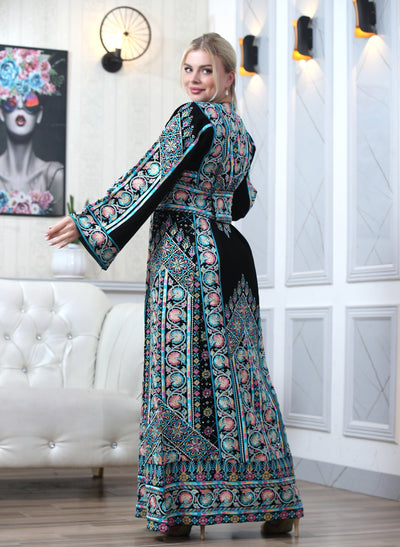 Blooms Of Jerusalem Thobe - High Quality Embroidered Palestinian Thobe