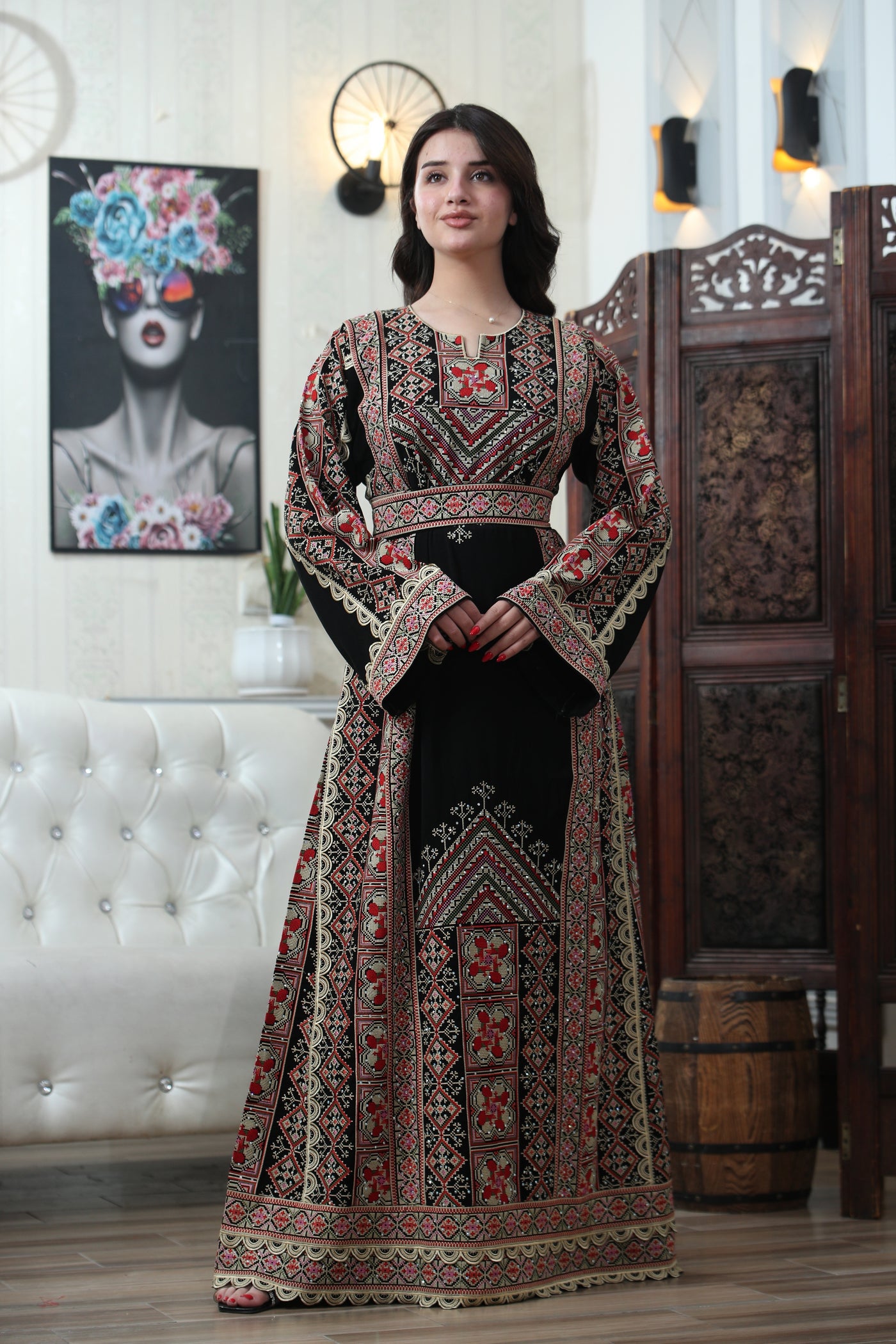 Beam Of Hebron - High Quality Traditional Embroidered Palestinian Thobe