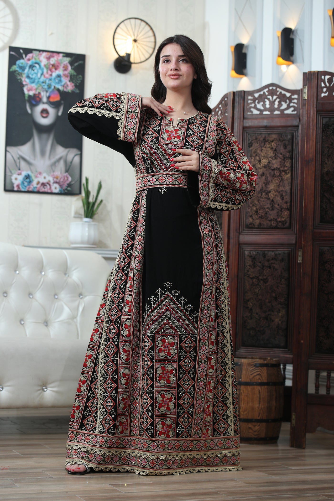 Beam Of Hebron - High Quality Traditional Embroidered Palestinian Thobe