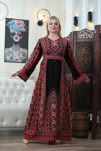 Beam Of Hebron - High Quality Traditional Embroidered Palestinian Thobe