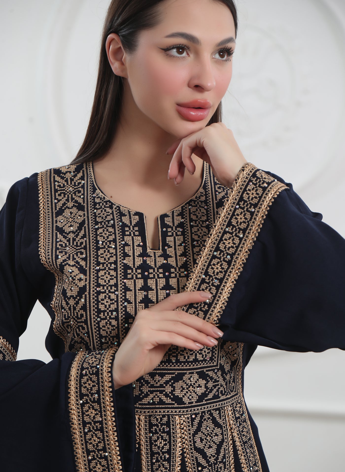 Flair of Akka - Embroidered Palestinian Kaftan/Thobe