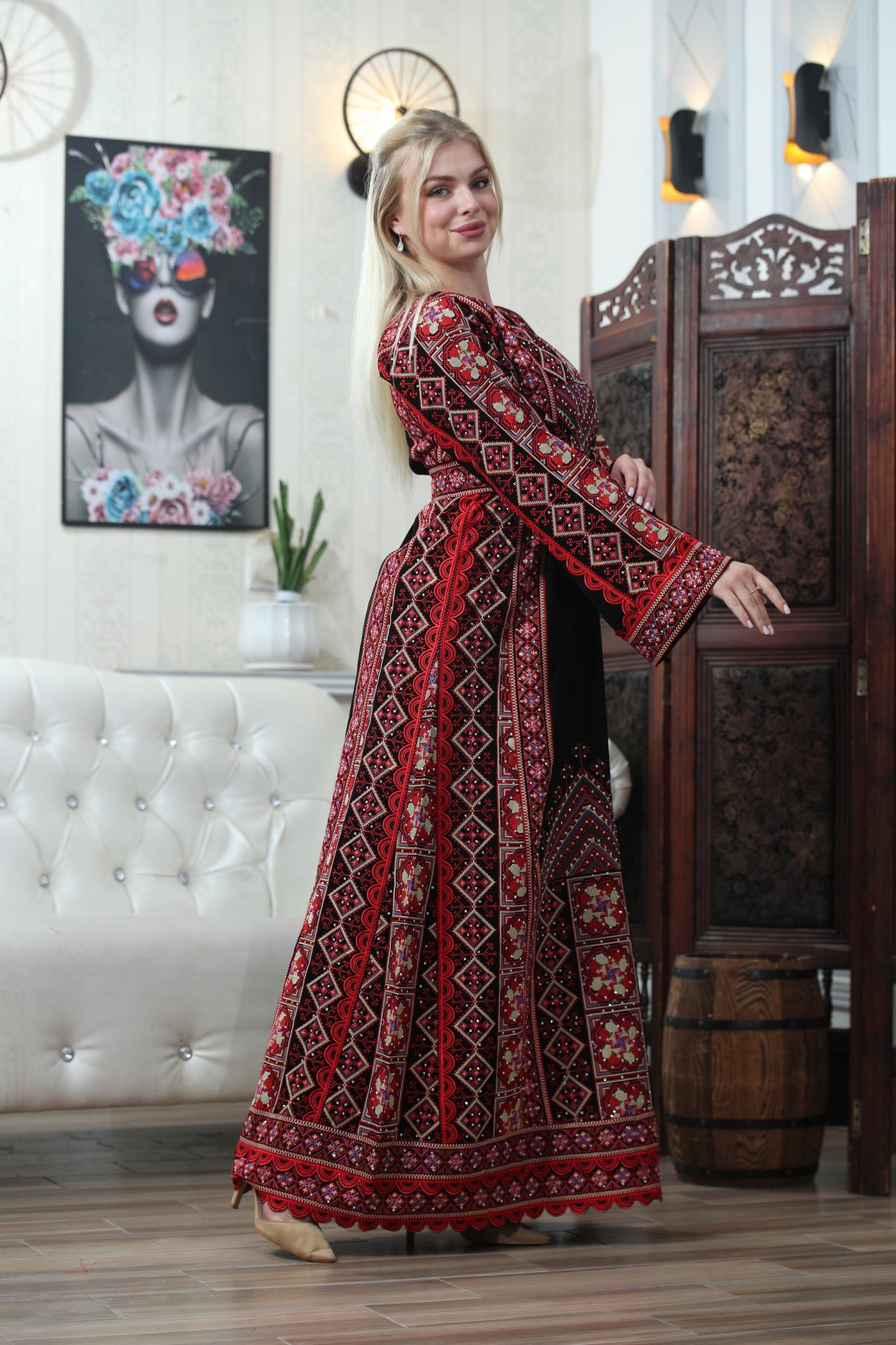 Beam Of Hebron - High Quality Traditional Embroidered Palestinian Thobe
