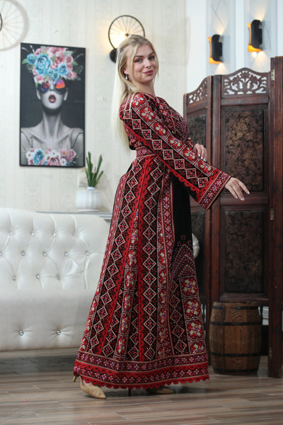 Beam Of Hebron - High Quality Traditional Embroidered Palestinian Thobe
