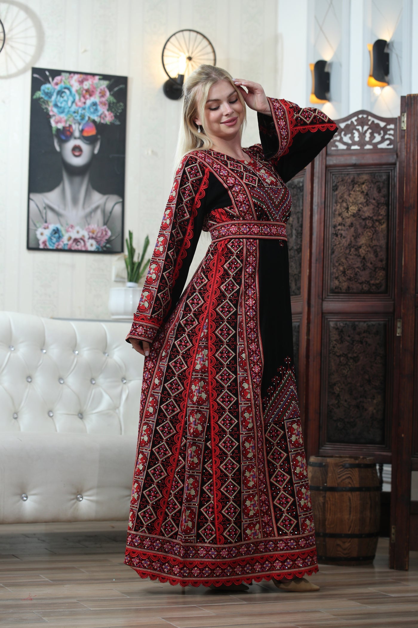 Beam Of Hebron - High Quality Traditional Embroidered Palestinian Thobe