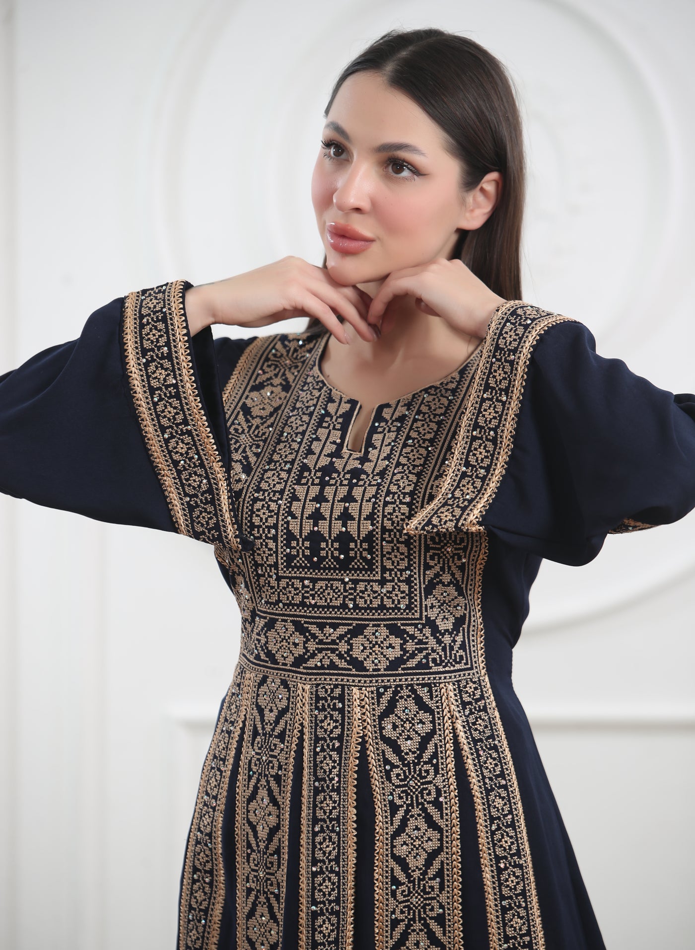 Flair of Akka - Embroidered Palestinian Kaftan/Thobe