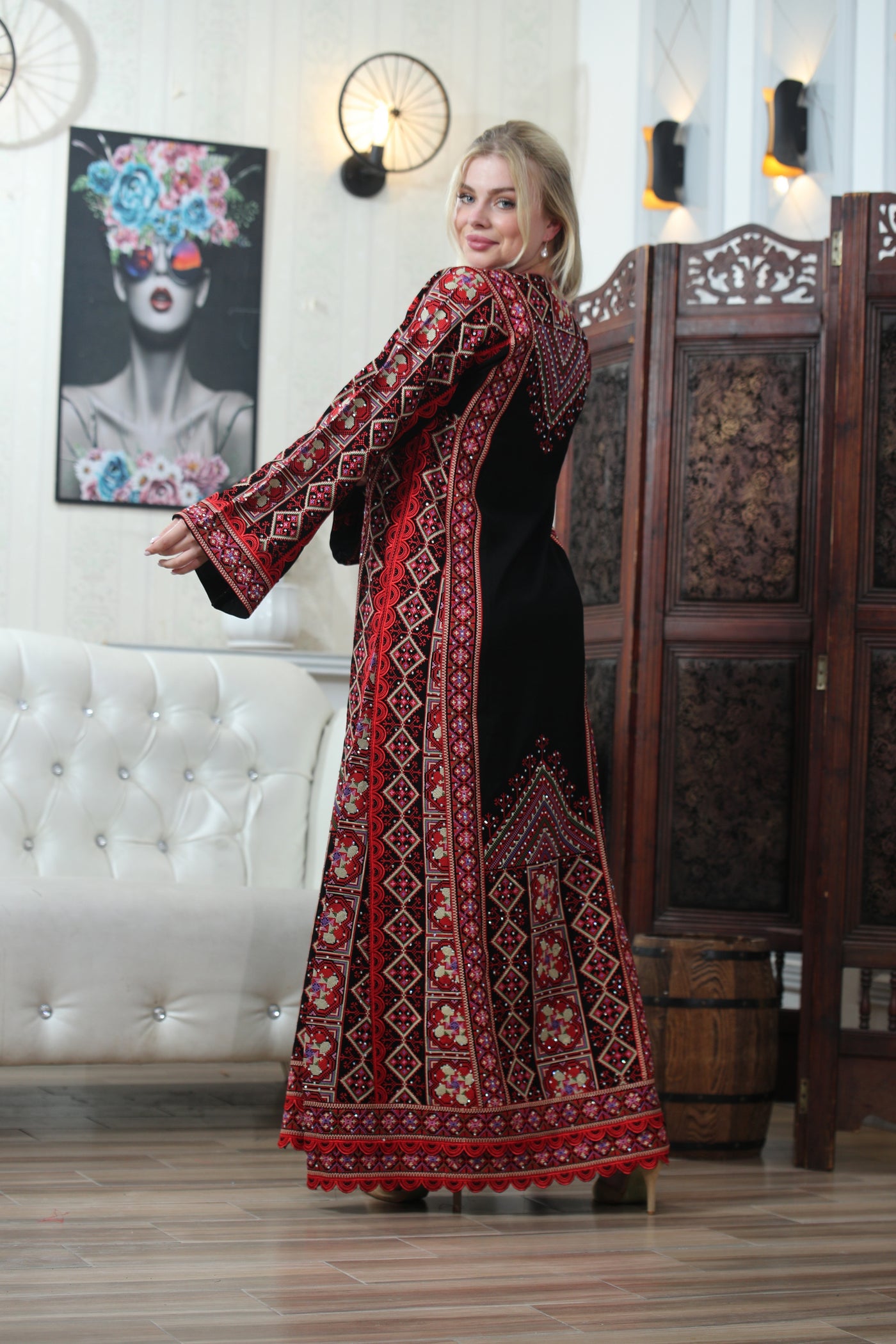 Beam Of Hebron - High Quality Traditional Embroidered Palestinian Thobe