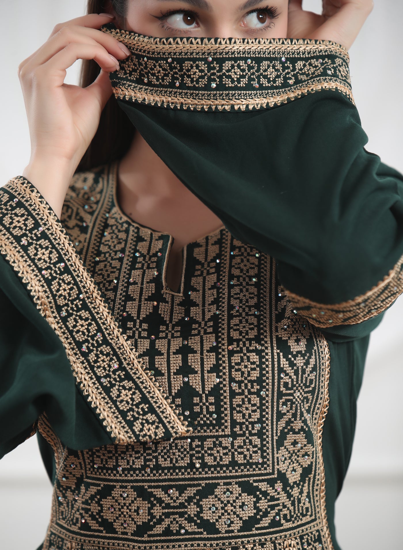 Flair of Akka - Embroidered Palestinian Kaftan/Thobe