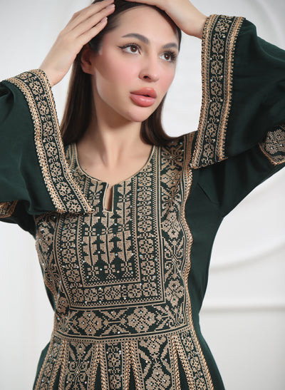 Flair of Akka - Embroidered Palestinian Kaftan/Thobe