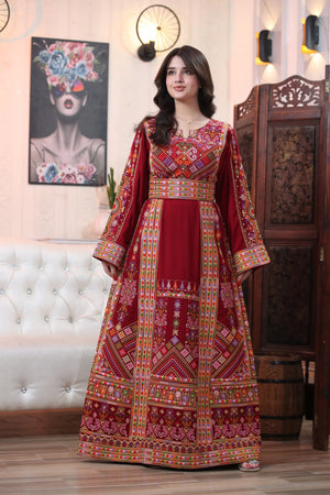 Glow Of Jerusalem Thobe - High Quality Embroidered Palestinian Thobe - JPK Traditions