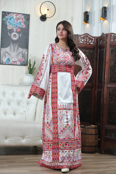 Beam Of Haifa - High Quality Traditional Embroidered Palestinian Thobe