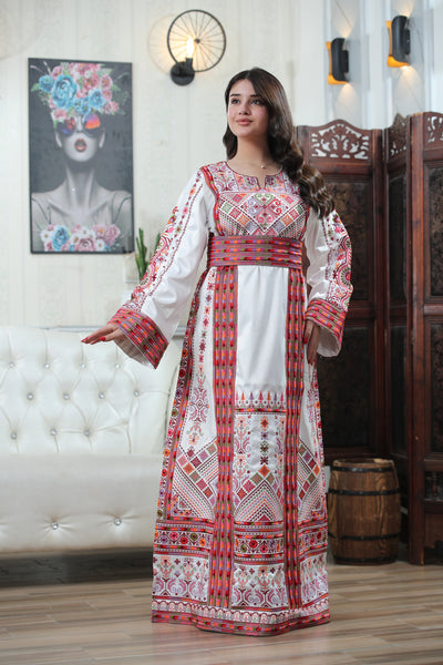 Beam Of Haifa - High Quality Traditional Embroidered Palestinian Thobe