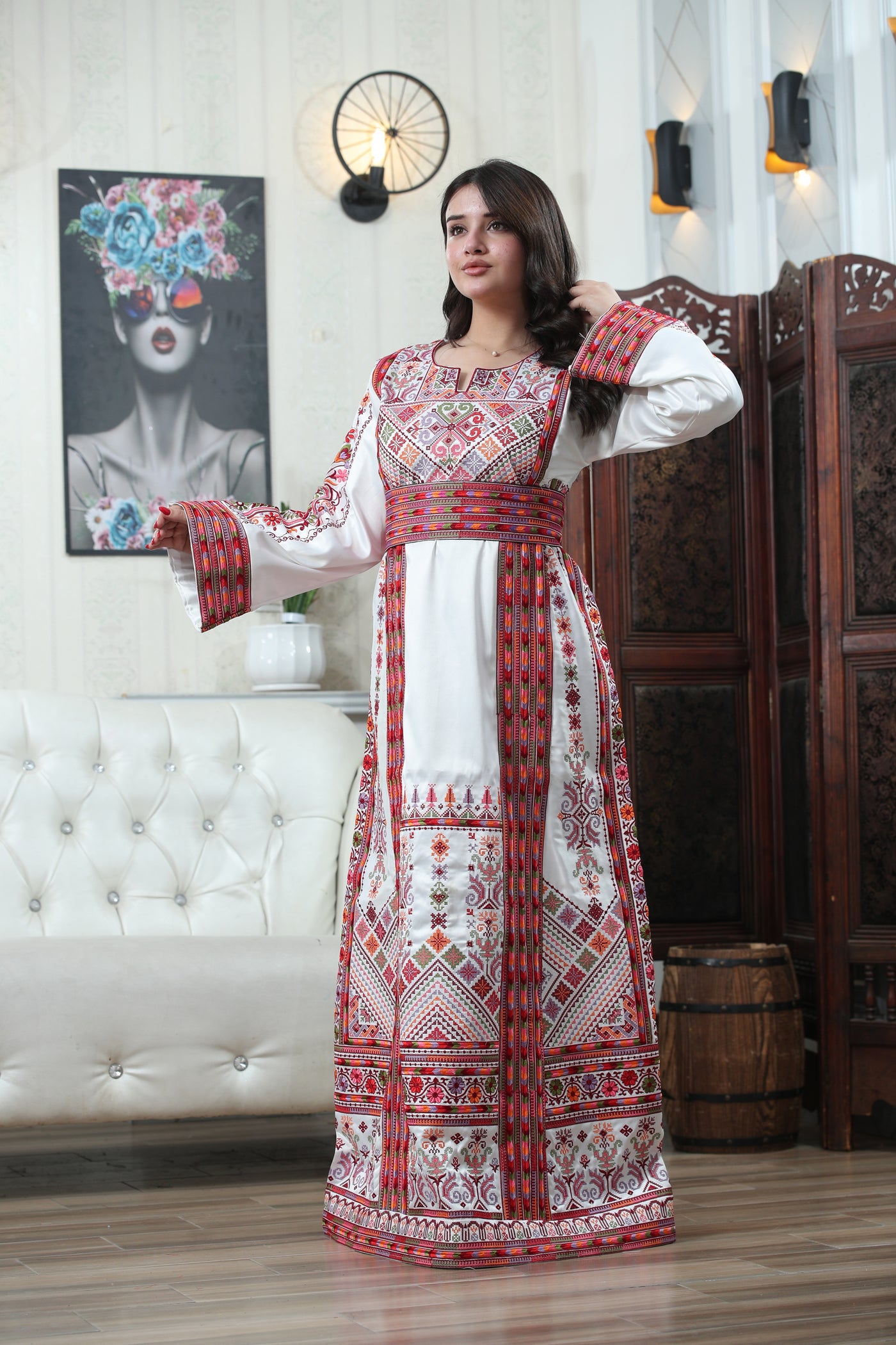 Beam Of Haifa - High Quality Traditional Embroidered Palestinian Thobe