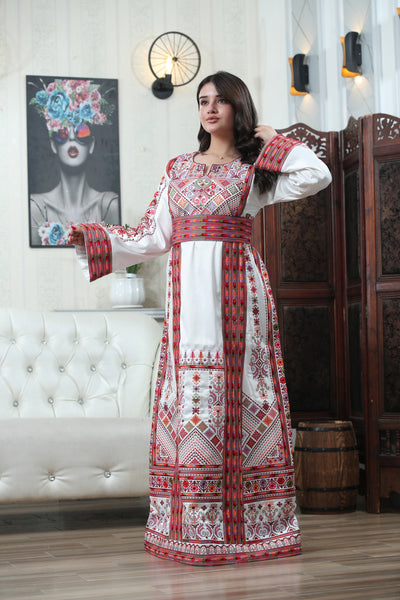Beam Of Haifa - High Quality Traditional Embroidered Palestinian Thobe