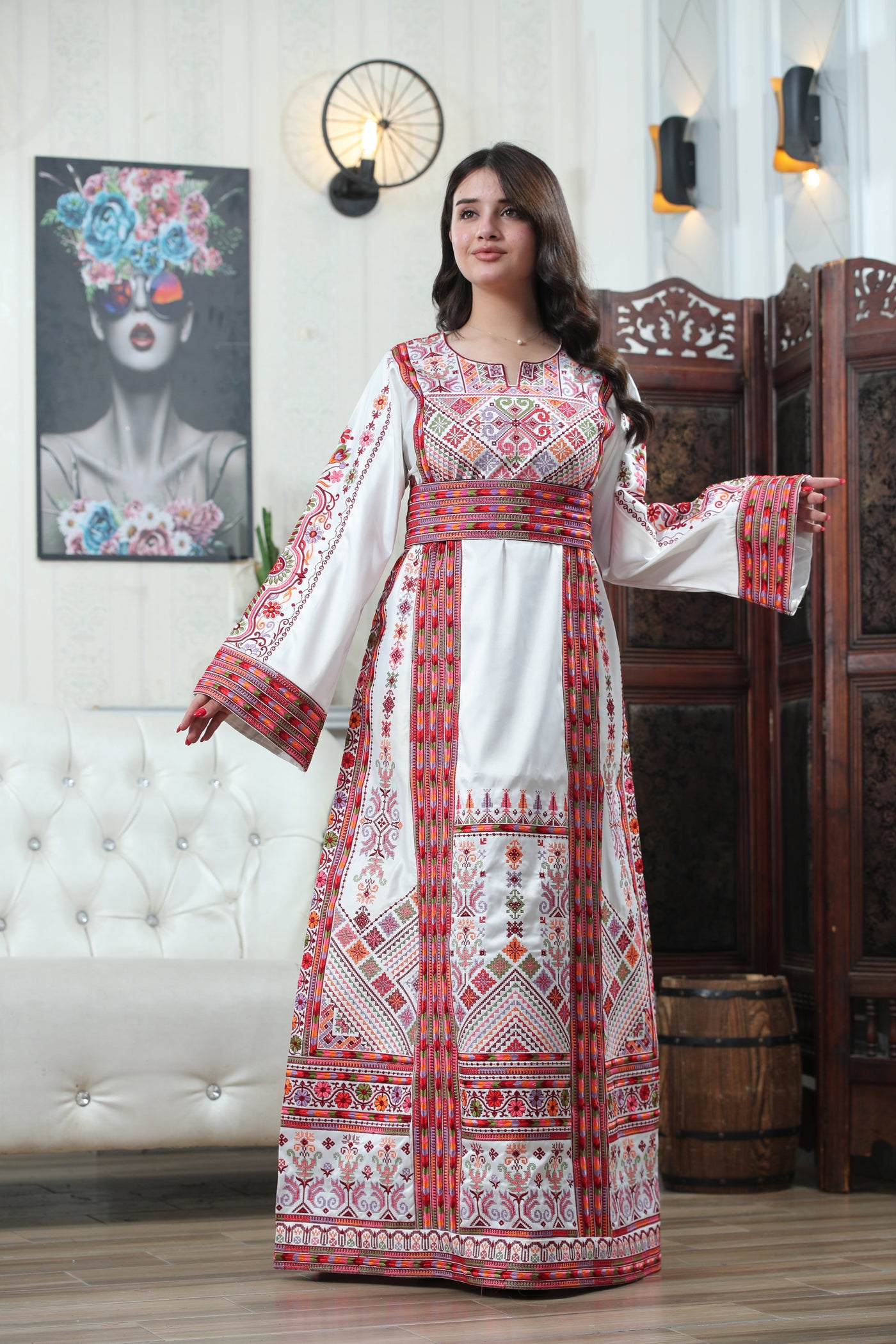 Beam Of Haifa - High Quality Traditional Embroidered Palestinian Thobe