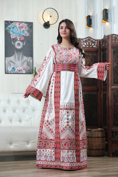 Beam Of Haifa - High Quality Traditional Embroidered Palestinian Thobe