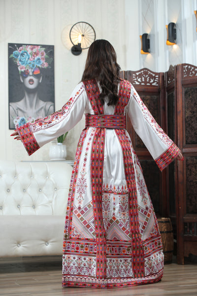 Beam Of Haifa - High Quality Traditional Embroidered Palestinian Thobe