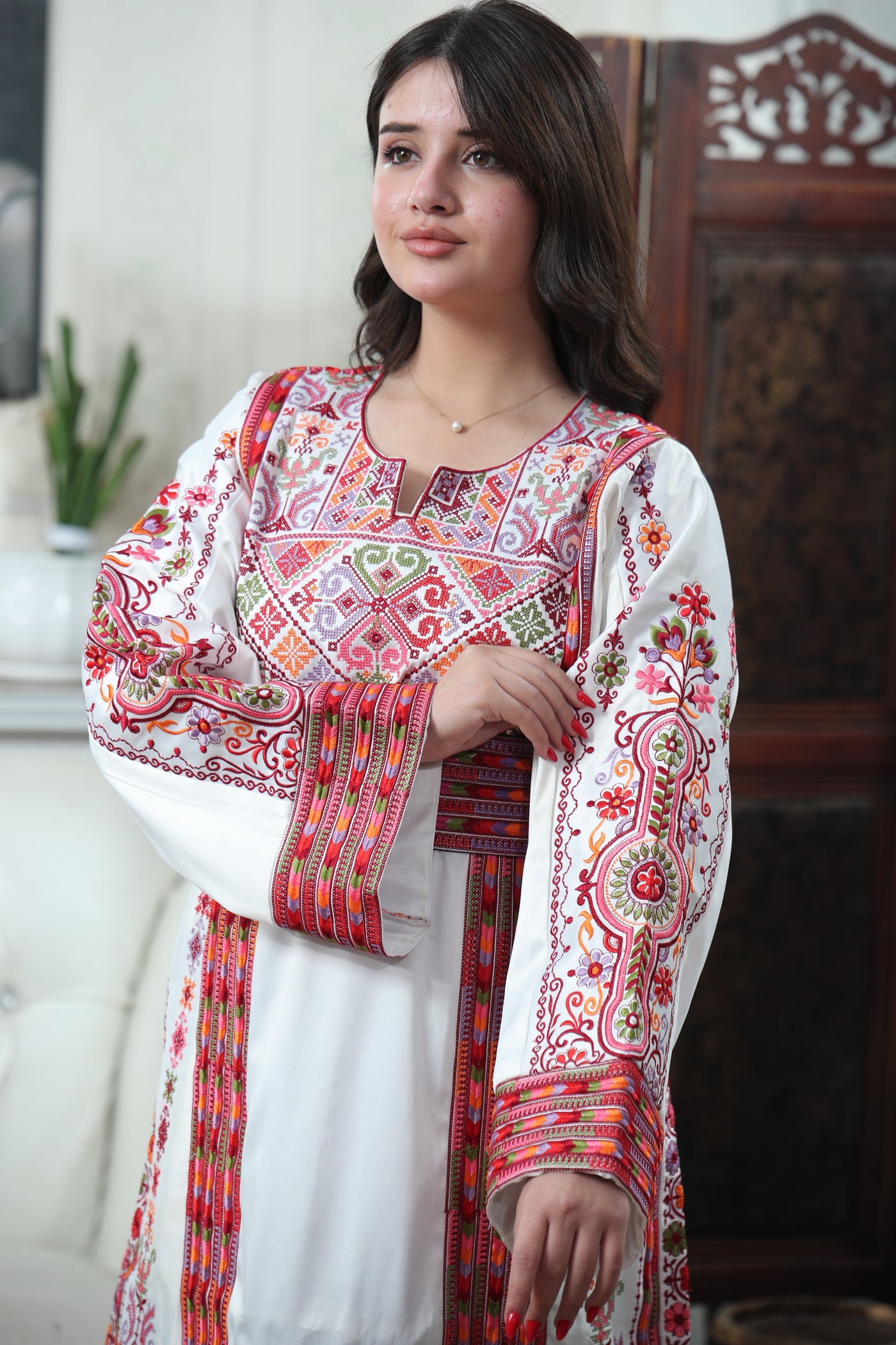 Beam Of Haifa - High Quality Traditional Embroidered Palestinian Thobe