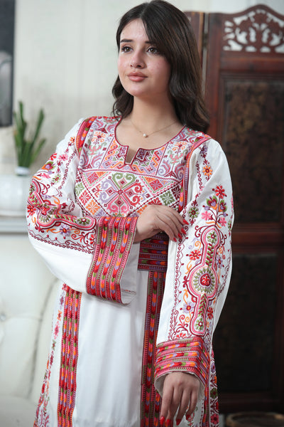 Beam Of Haifa - High Quality Traditional Embroidered Palestinian Thobe