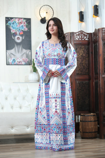 Beam Of Haifa - High Quality Traditional Embroidered Palestinian Thobe