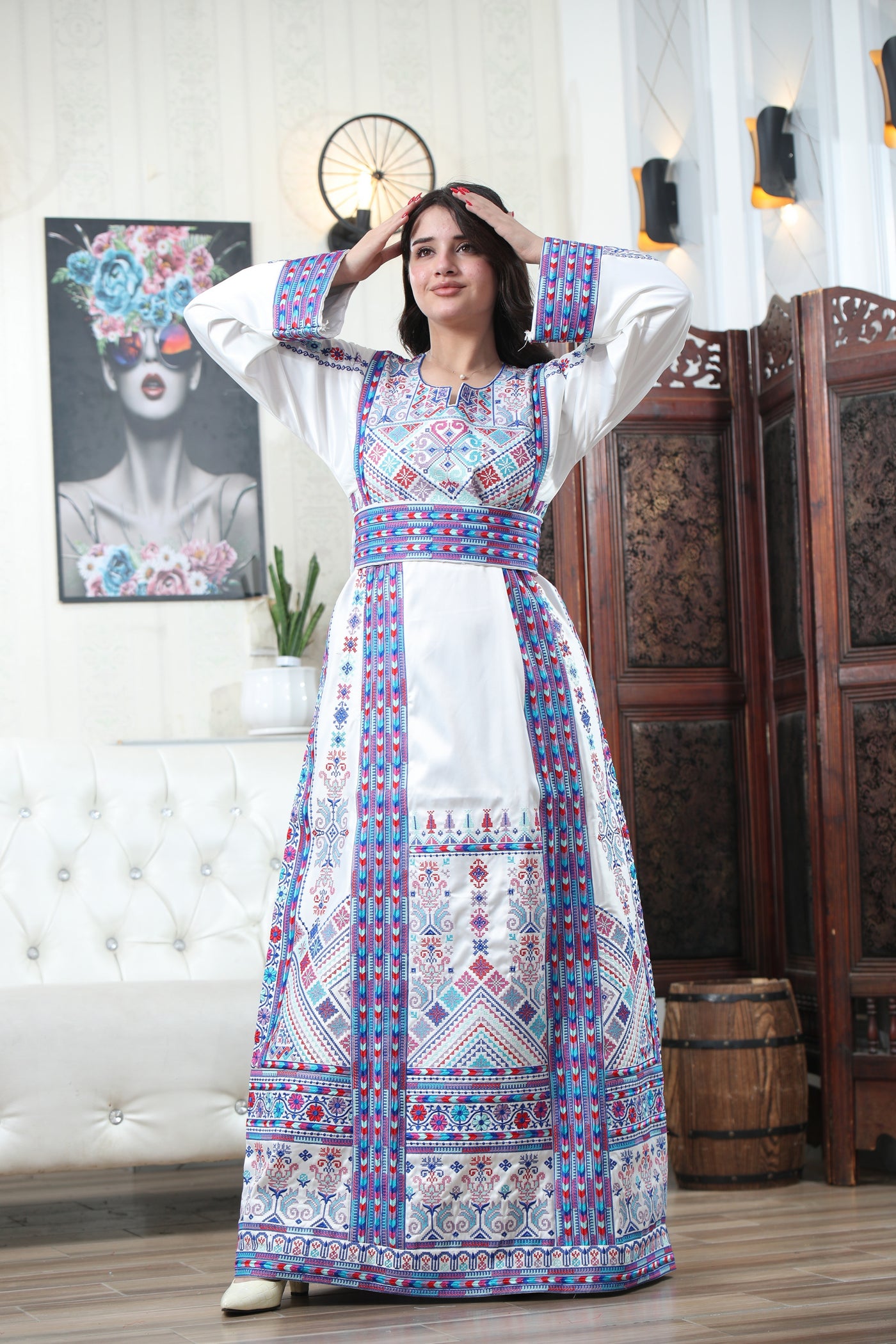 Beam Of Haifa - High Quality Traditional Embroidered Palestinian Thobe