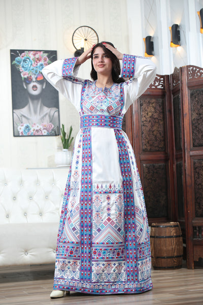 Beam Of Haifa - High Quality Traditional Embroidered Palestinian Thobe