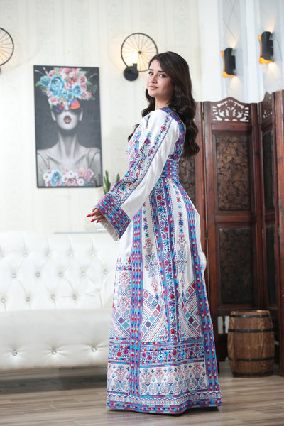 Beam Of Haifa - High Quality Traditional Embroidered Palestinian Thobe