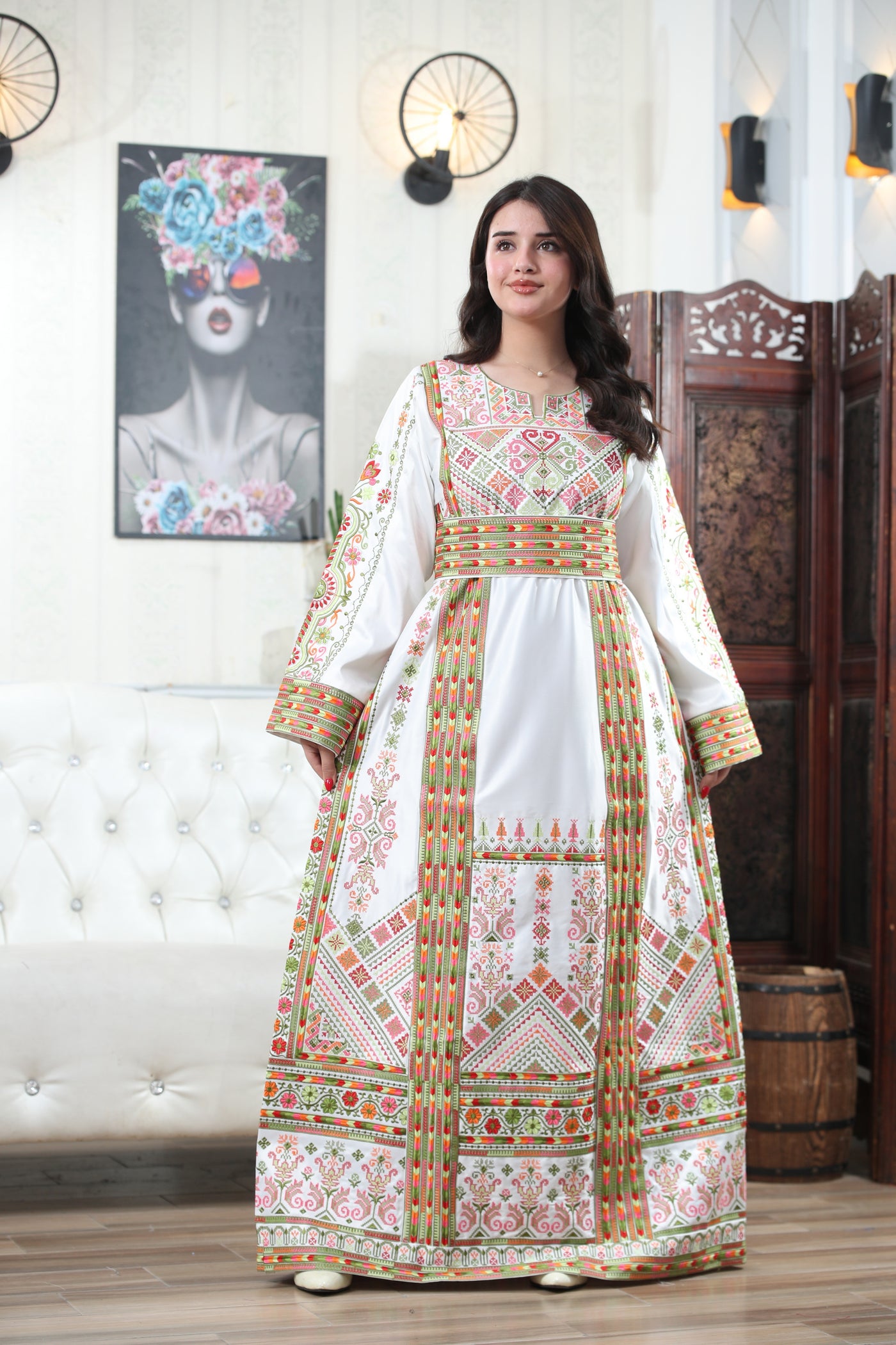 Beam Of Haifa - High Quality Traditional Embroidered Palestinian Thobe