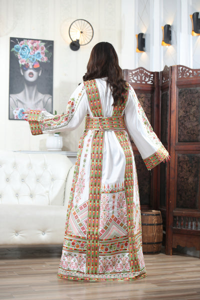 Beam Of Haifa - High Quality Traditional Embroidered Palestinian Thobe
