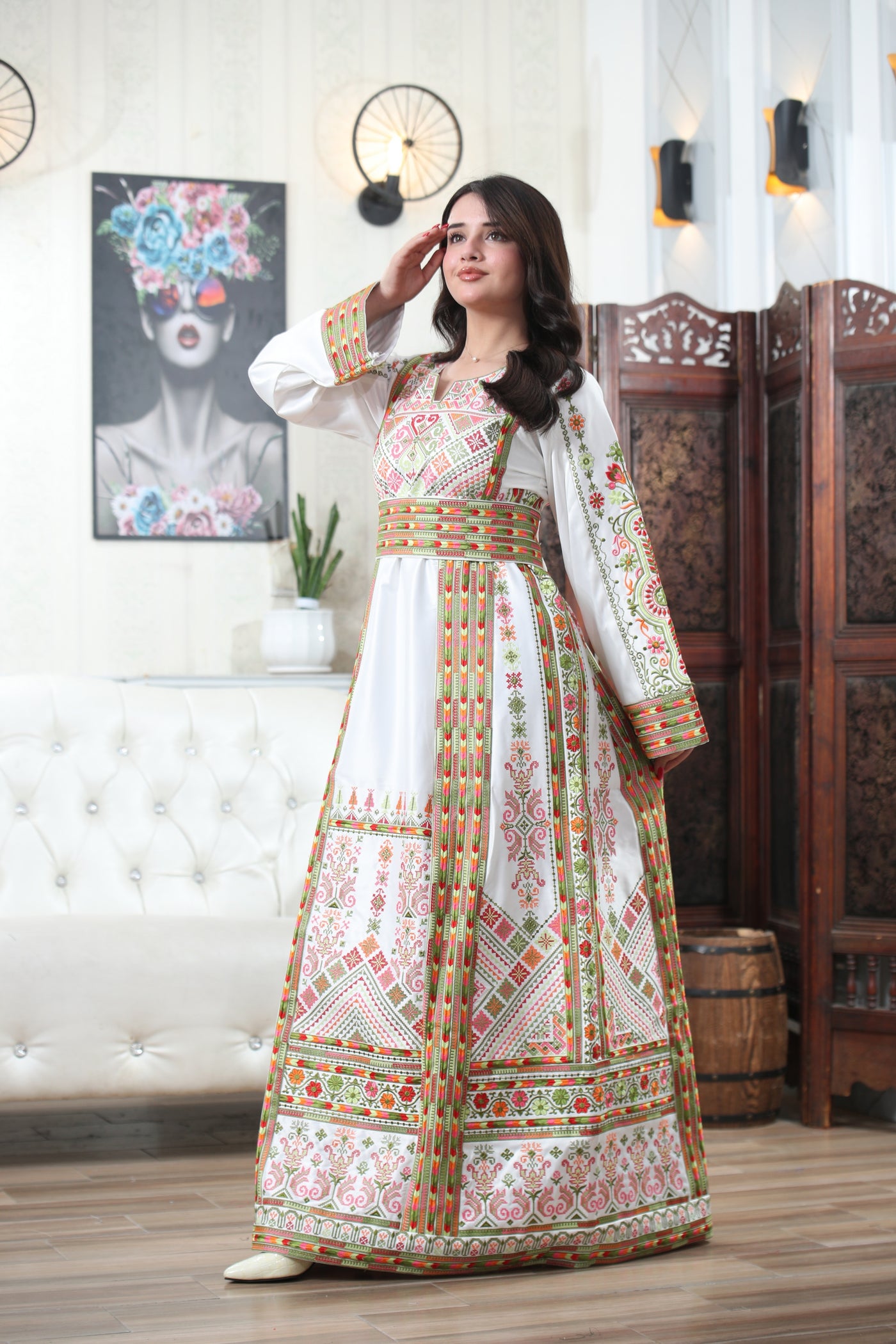 Beam Of Haifa - High Quality Traditional Embroidered Palestinian Thobe