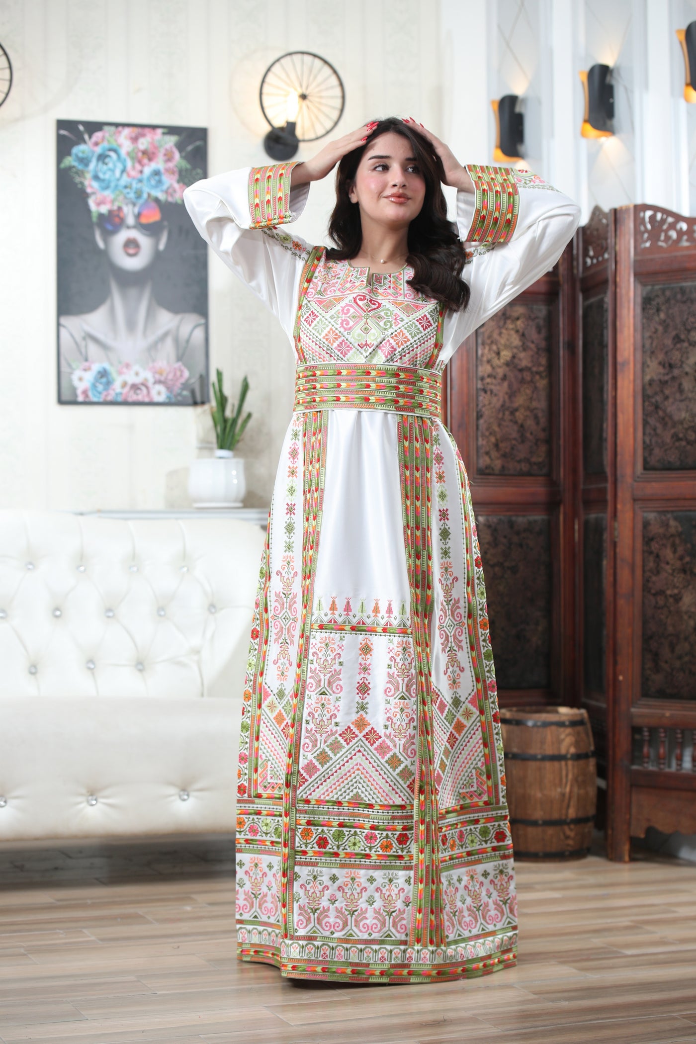 Beam Of Haifa - High Quality Traditional Embroidered Palestinian Thobe