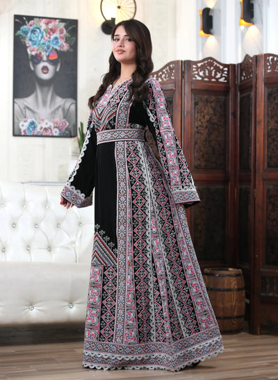 Glow Of Beit Jala Thobe - High Quality Embroidered Palestinian Thobe - JPK Traditions